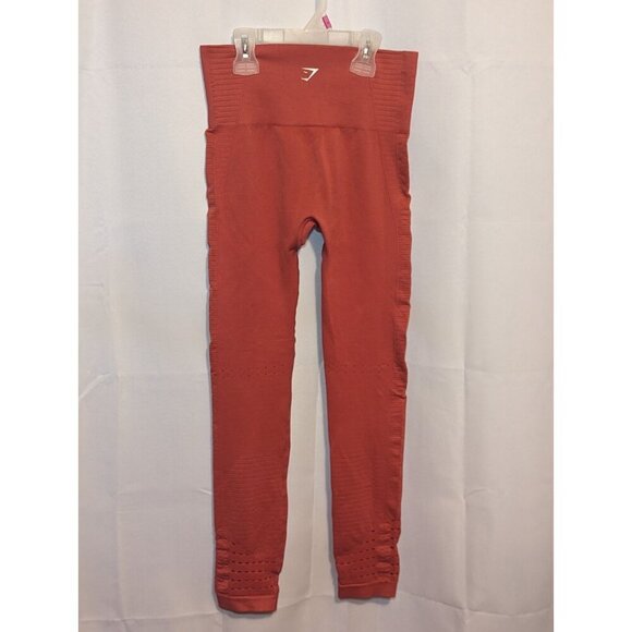 Gymshark Energy Seamless Leggings Training Gym Perforated women's size XS Orange - Picture 8 of 14